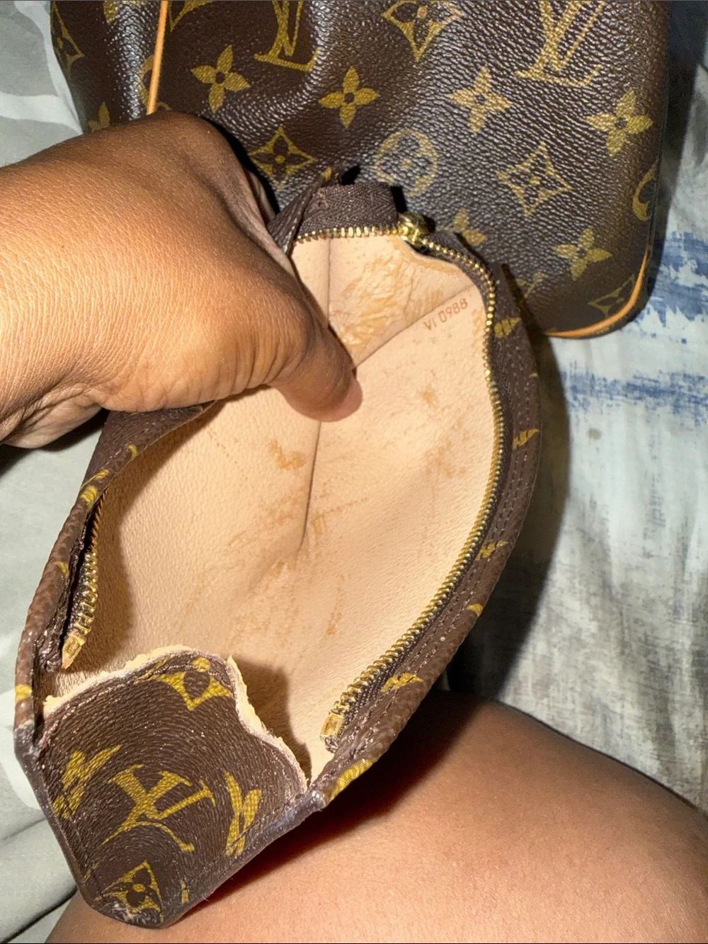 Louis Vuitton Monogram Canvas Brown and Gold Pouch